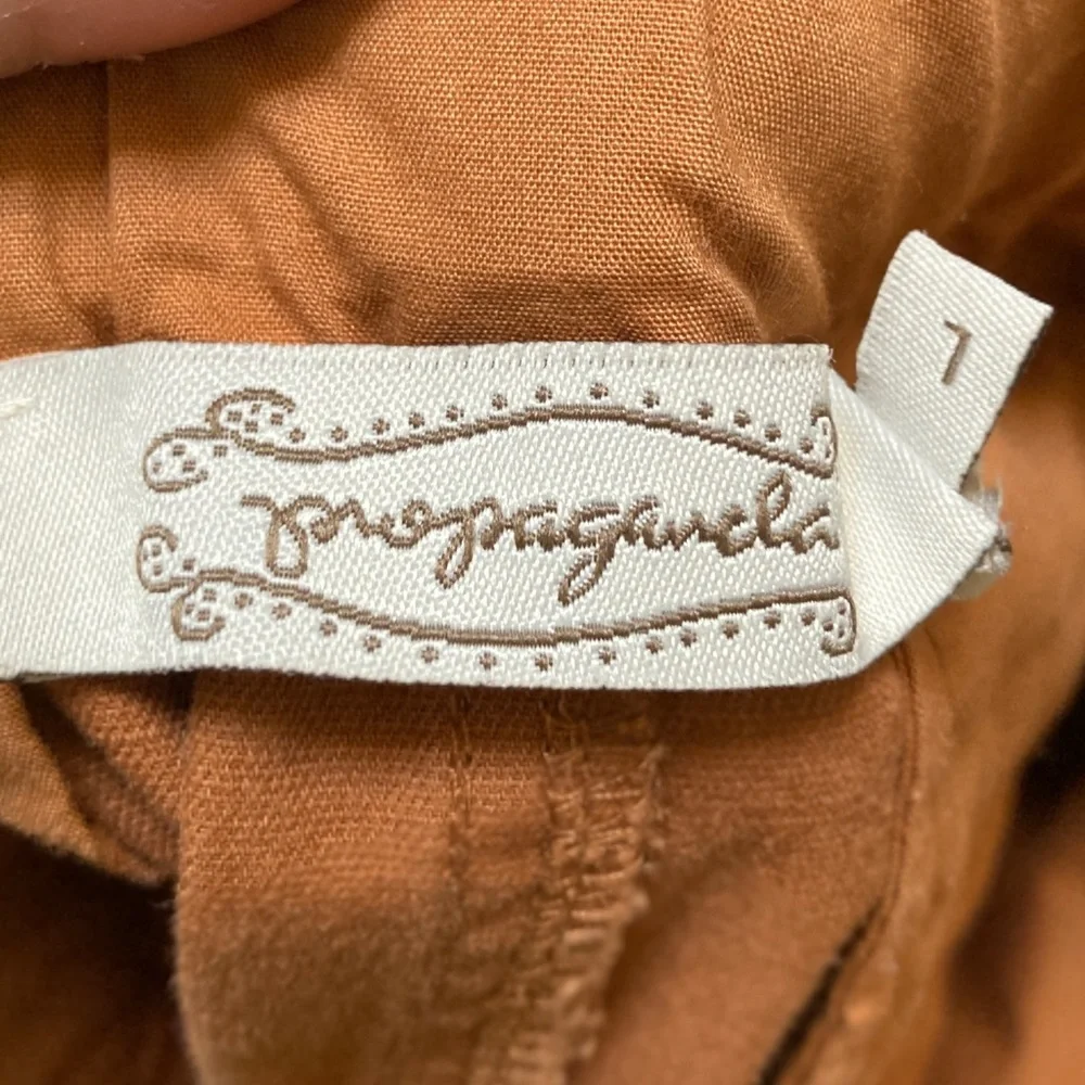 Propaganda | Cotton Paperbag Pants - L, Rust Orange - Picture 9 of 15